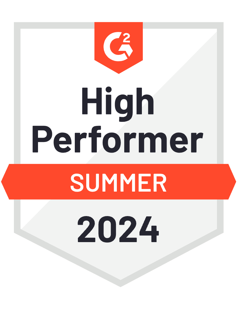 Contract logix High performer badge from Summer 2024 CLM Report