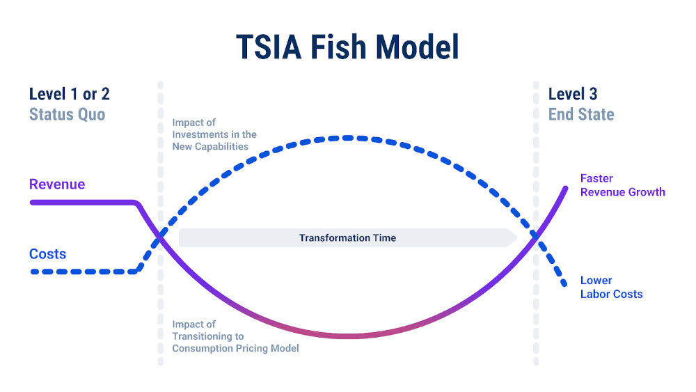 graphic outlines the fish model