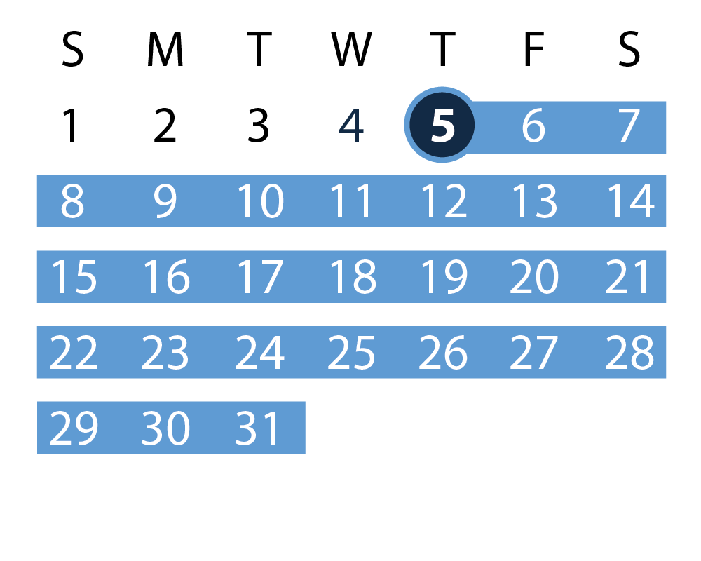 Call for entry period calendar